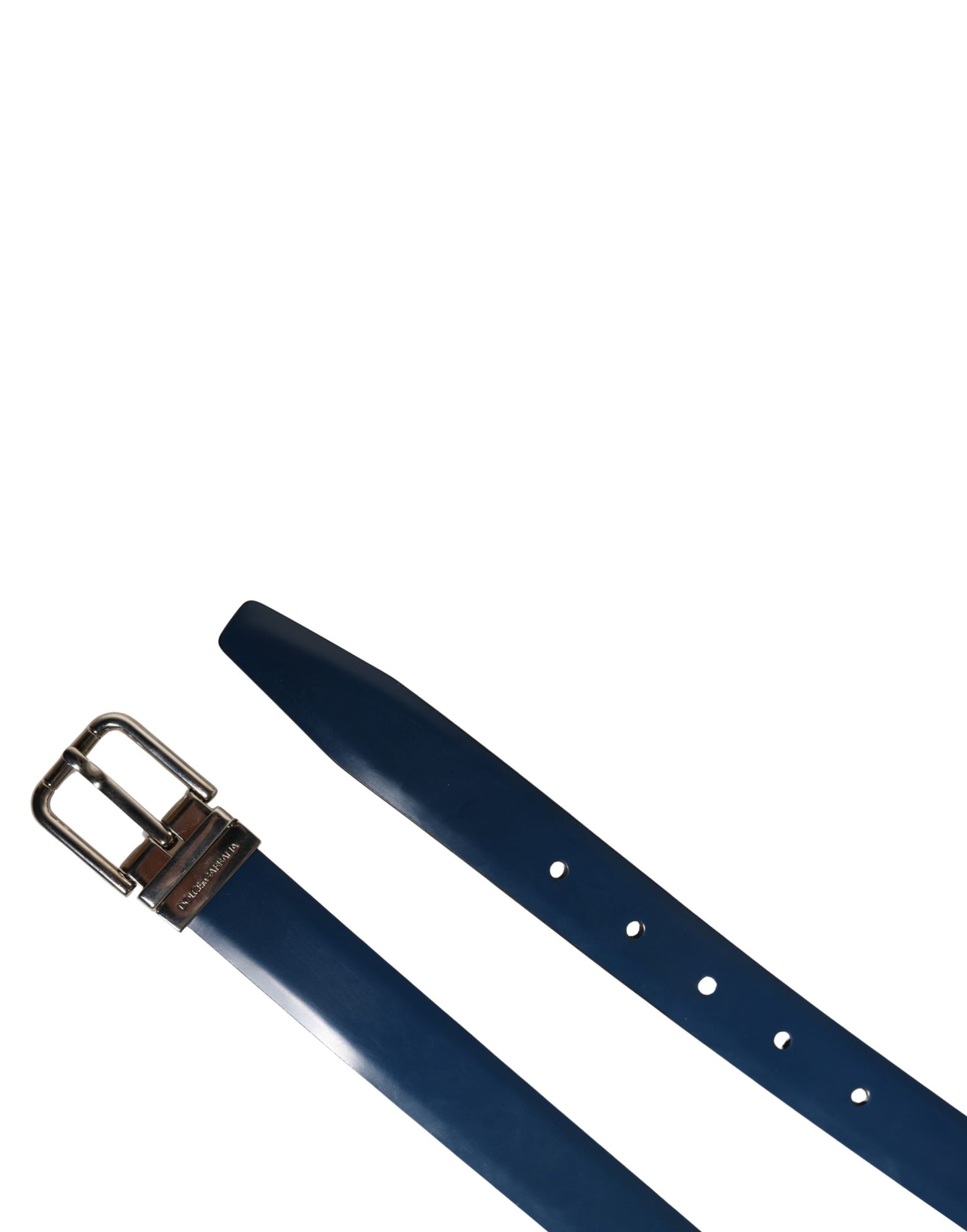 Dolce & Gabbana Men Blue Classic Leather Metal Buckle Belt Curated Luxury Accessories by Orvyn