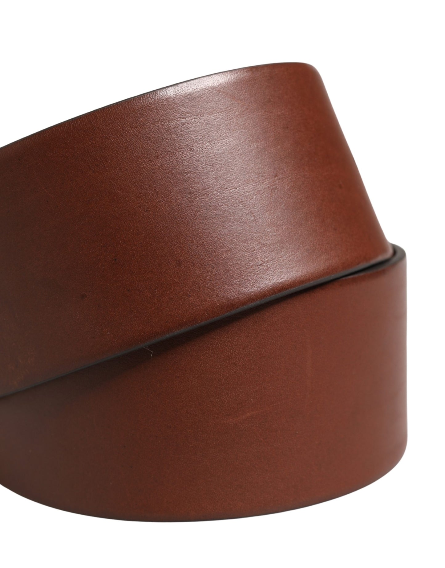 Dolce & Gabbana Brown Leather Wide Waist Metal Round Belt Curated Luxury Accessories by Orvyn