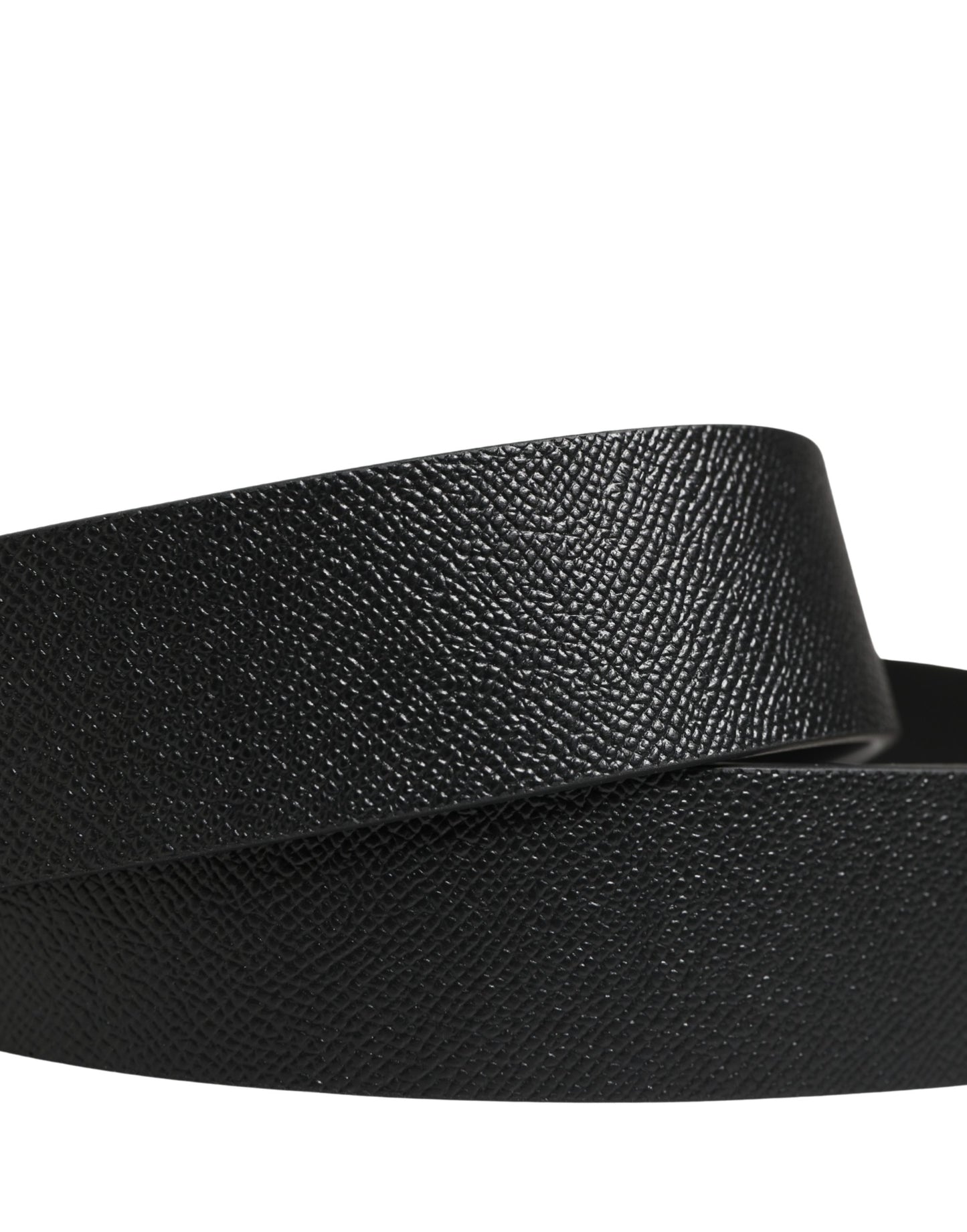 Dolce & Gabbana Men Black Leather DG Logo Metal Buckle Belt Curated Luxury Accessories by Orvyn