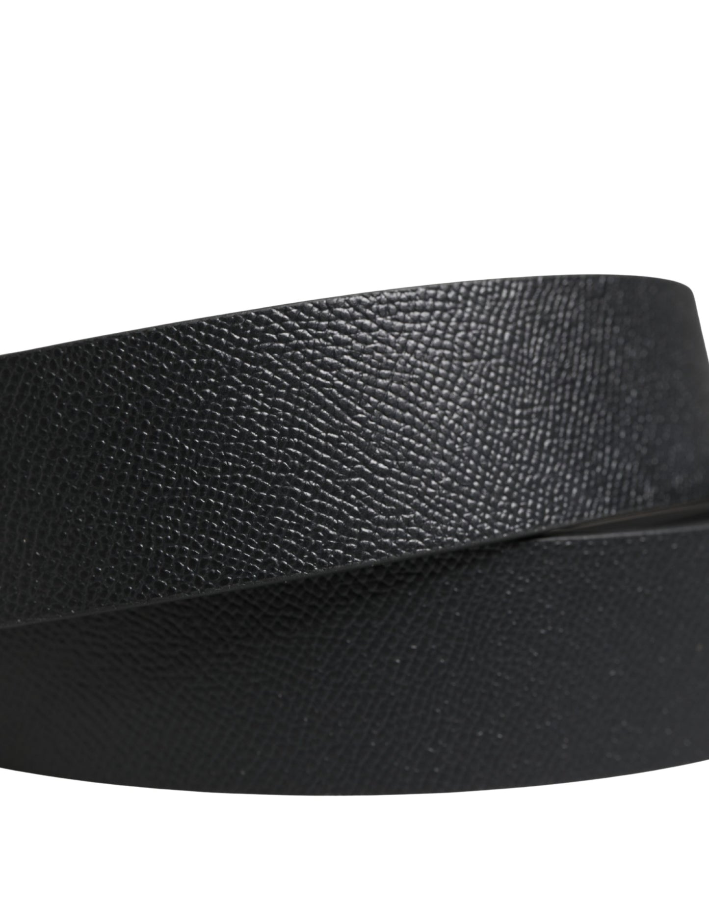 Dolce & Gabbana Men Black Classic Leather Metal Buckle Belt Curated Luxury Accessories by Orvyn