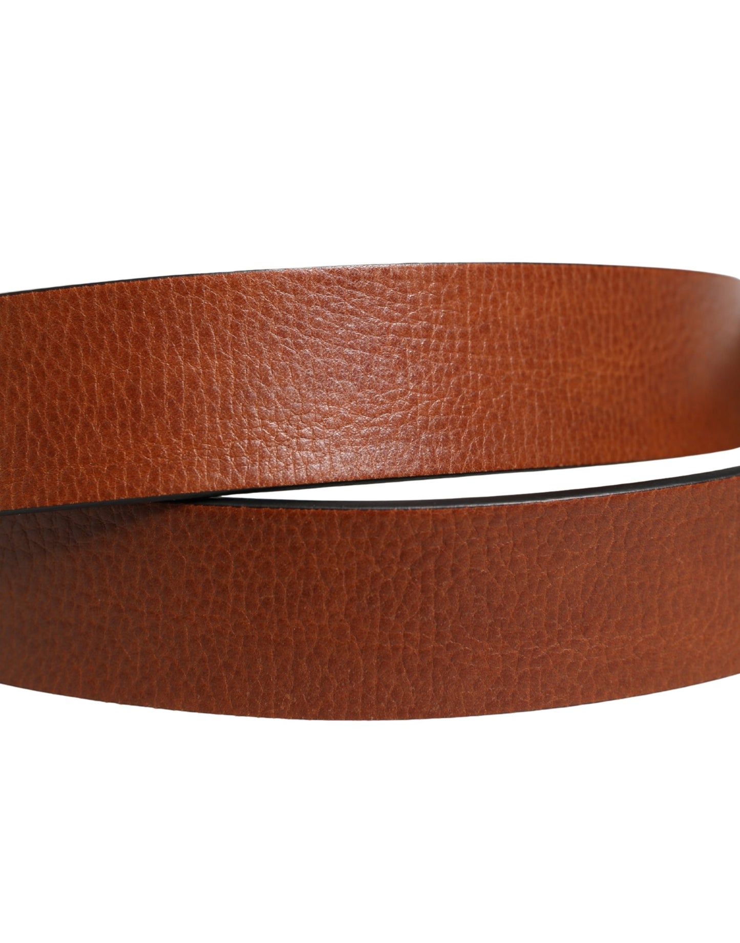 Dolce & Gabbana Men Brown Leather Classic Metal Buckle Belt Curated Luxury Accessories by Orvyn