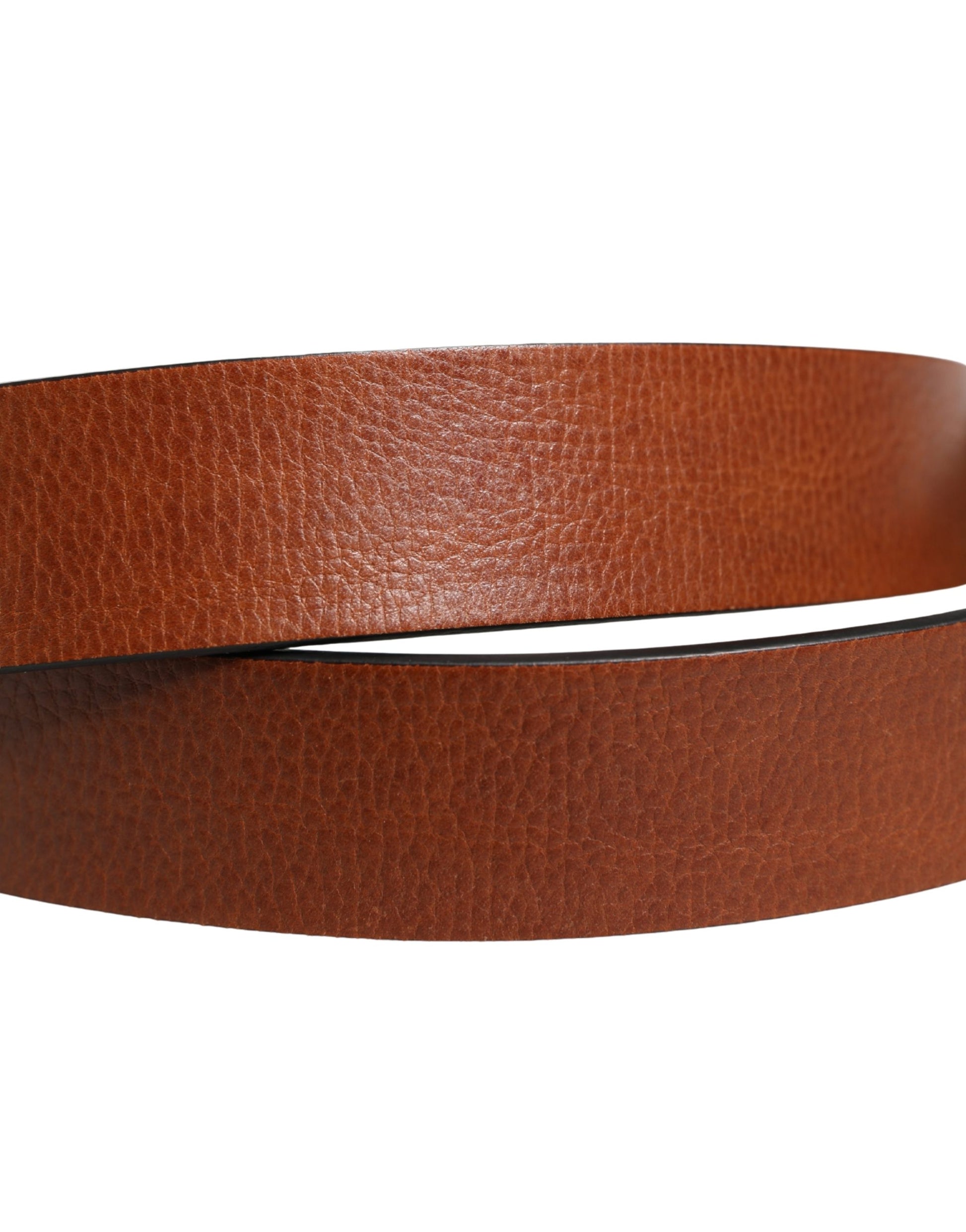 Dolce & Gabbana Men Brown Leather Classic Metal Buckle Belt Curated Luxury Accessories by Orvyn