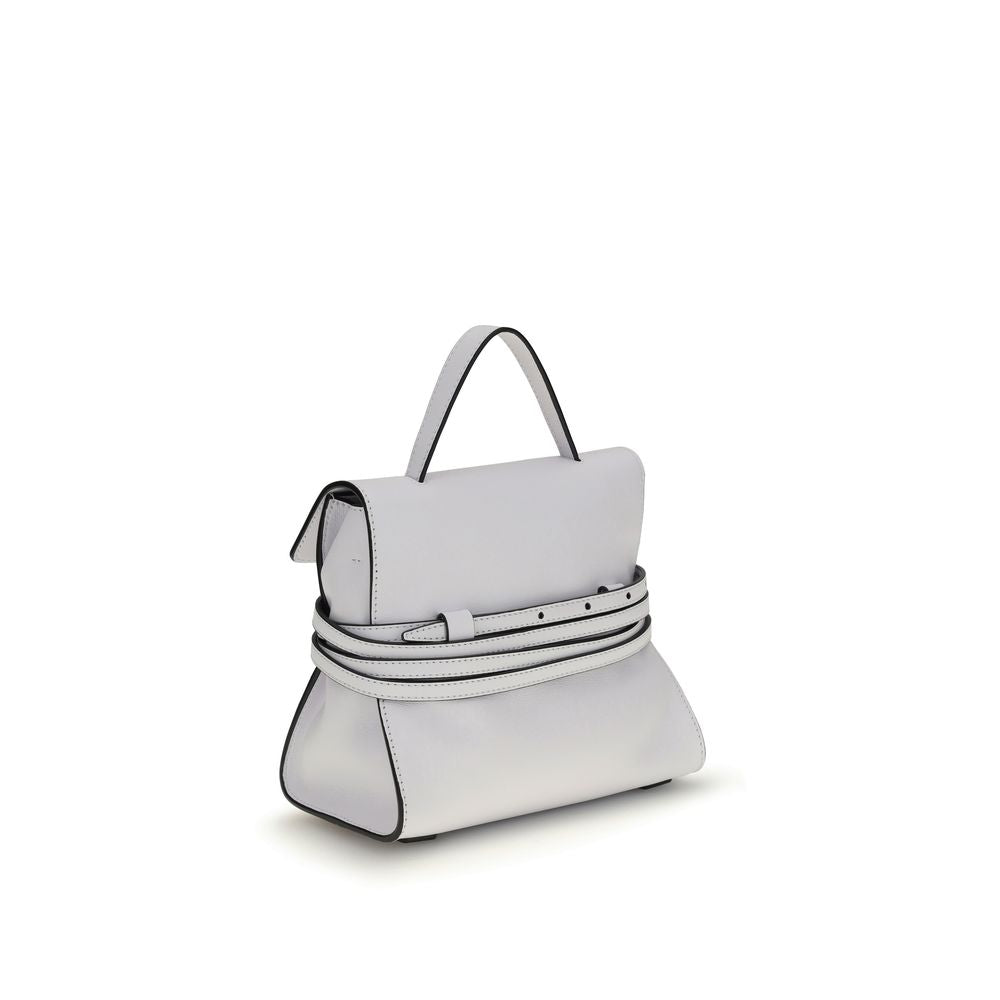 Moschino White Calf Leather Bos Taurus Handbag Curated Luxury Accessories by Orvyn
