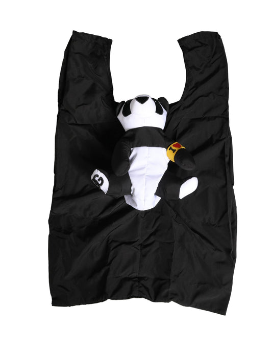 Dolce & Gabbana Men Black Polyester Panda Stuffed Ecobag Bag Curated Luxury Accessories by Orvyn