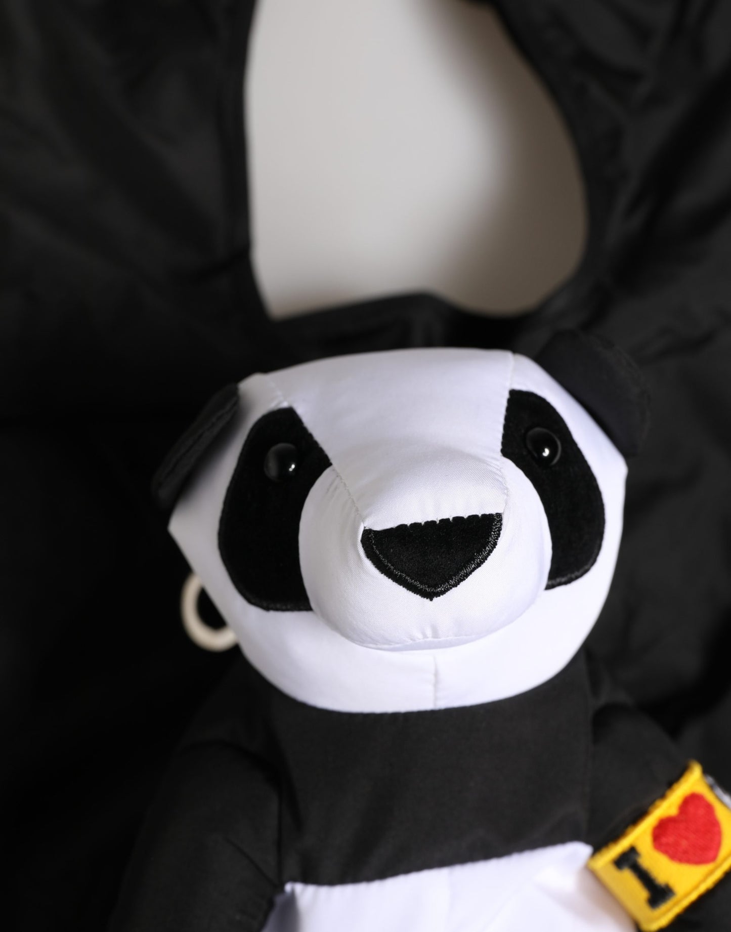 Dolce & Gabbana Men Black Polyester Panda Stuffed Ecobag Bag Curated Luxury Accessories by Orvyn