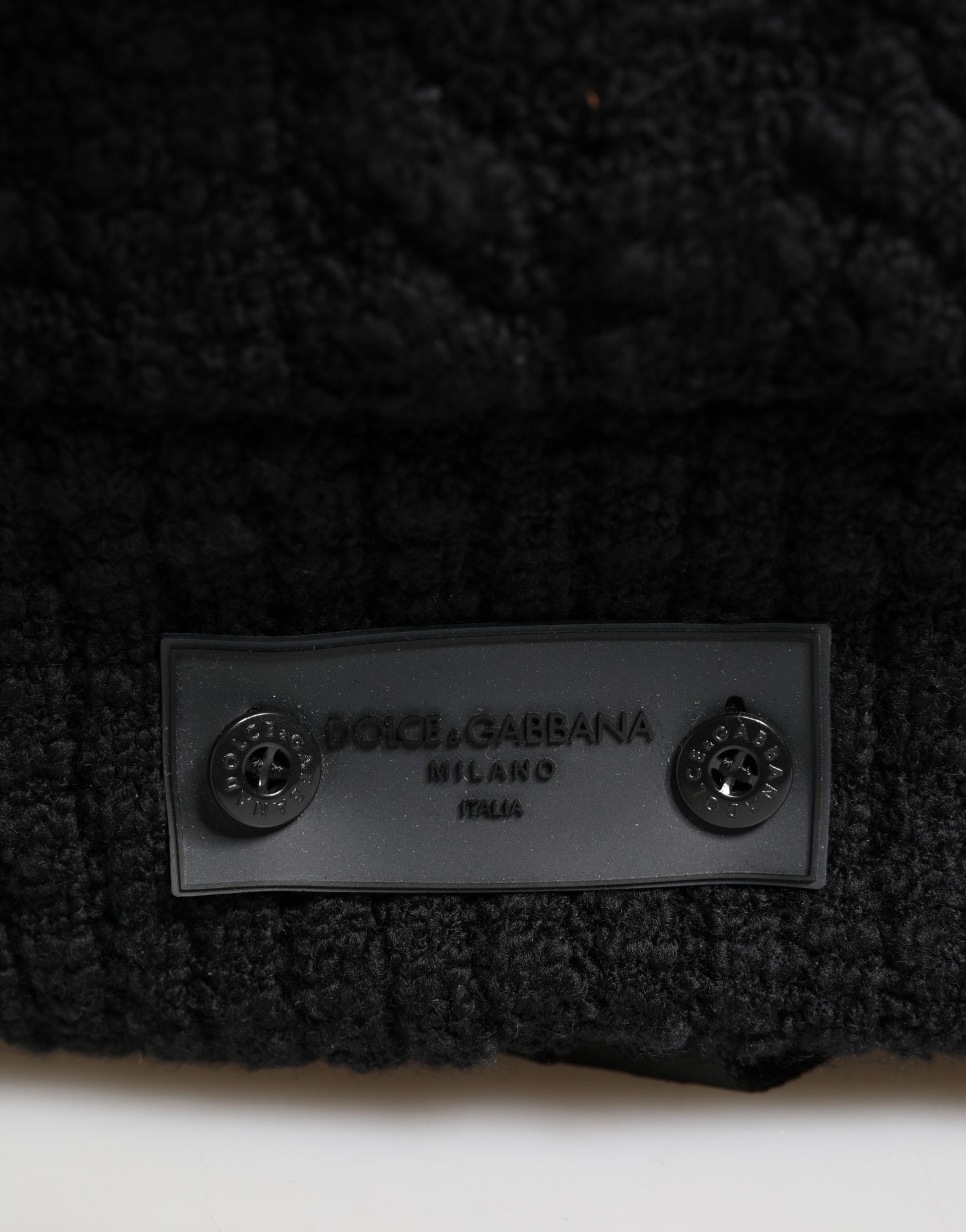 Dolce & Gabbana Black Tricot Wool Blend Duffel Backpack Travel Borse Bag Curated Luxury Accessories by Orvyn