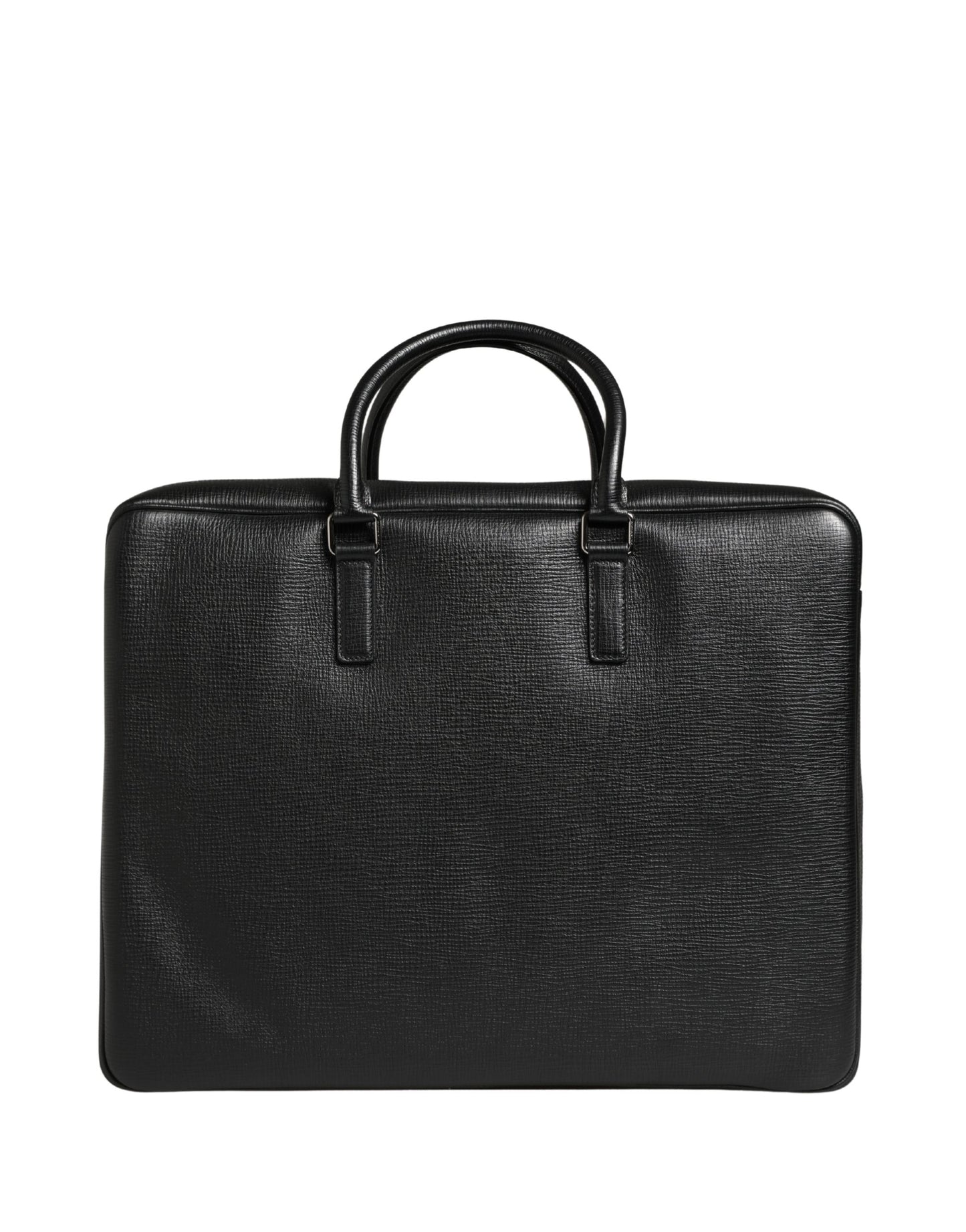 Dolce & Gabbana Black Car Man Applique Leather Weekender Borse Bag Curated Luxury Accessories by Orvyn