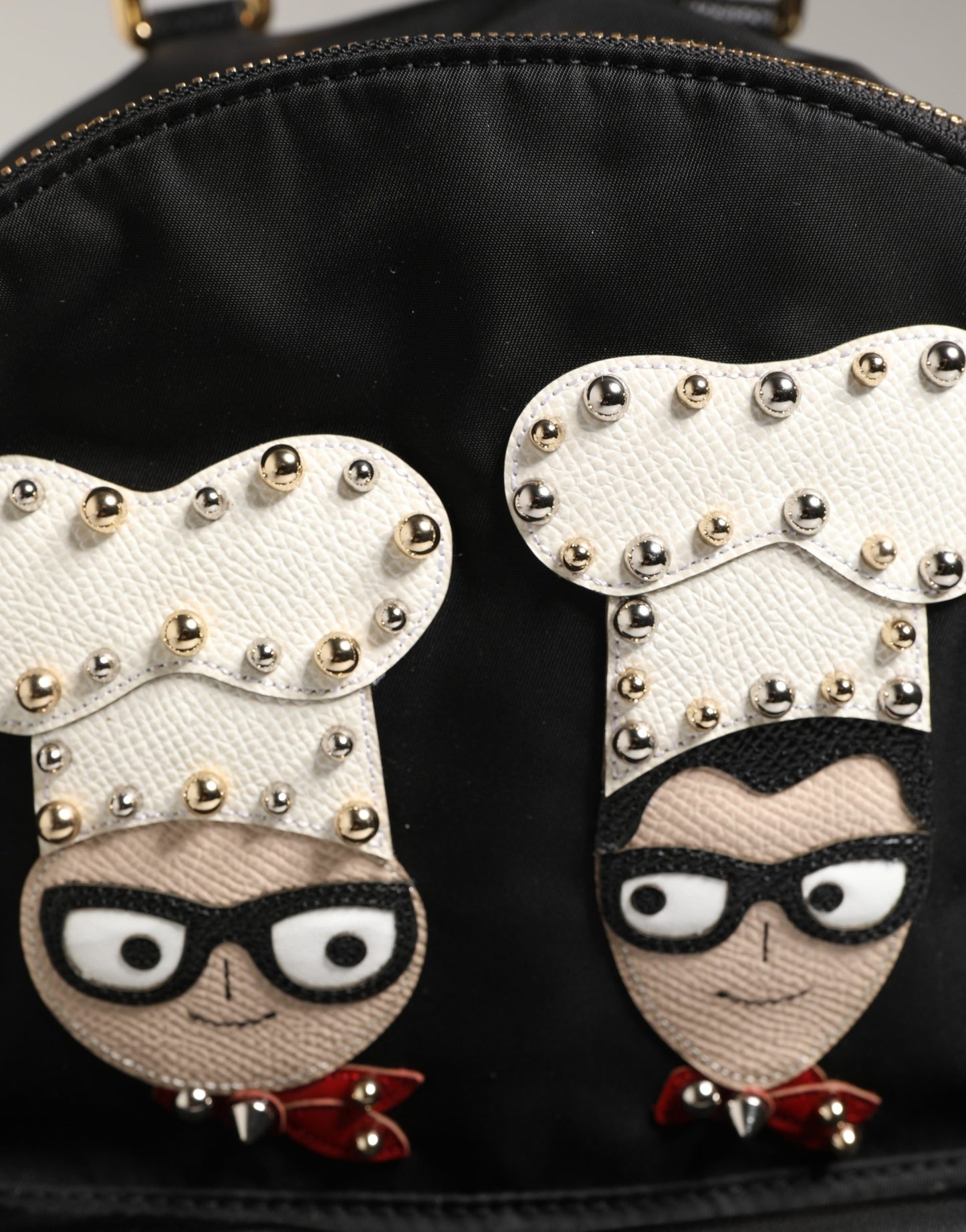 Dolce & Gabbana VULCANO Black Nylon #DGFAMILY Embellished Backpack Bag Curated Luxury Accessories by Orvyn