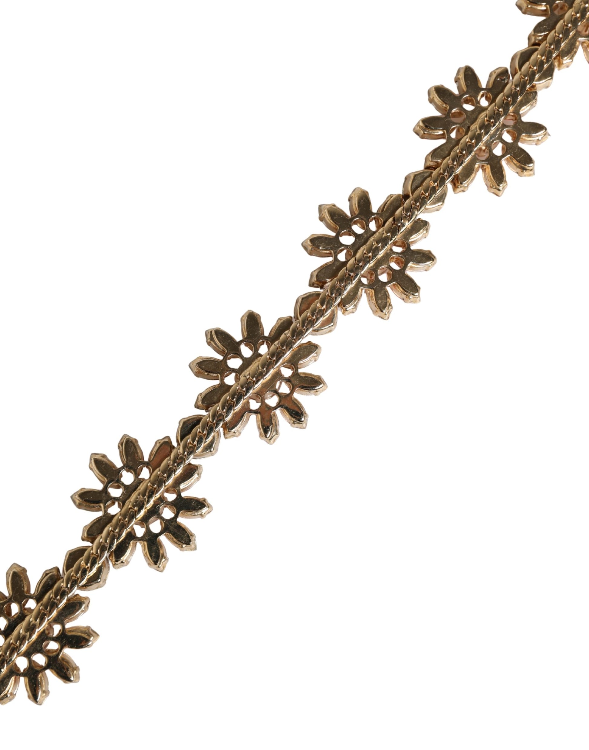 Dolce & Gabbana Red Leather Daisy Crystal Embellished Waist Belt Curated Luxury Accessories by Orvyn