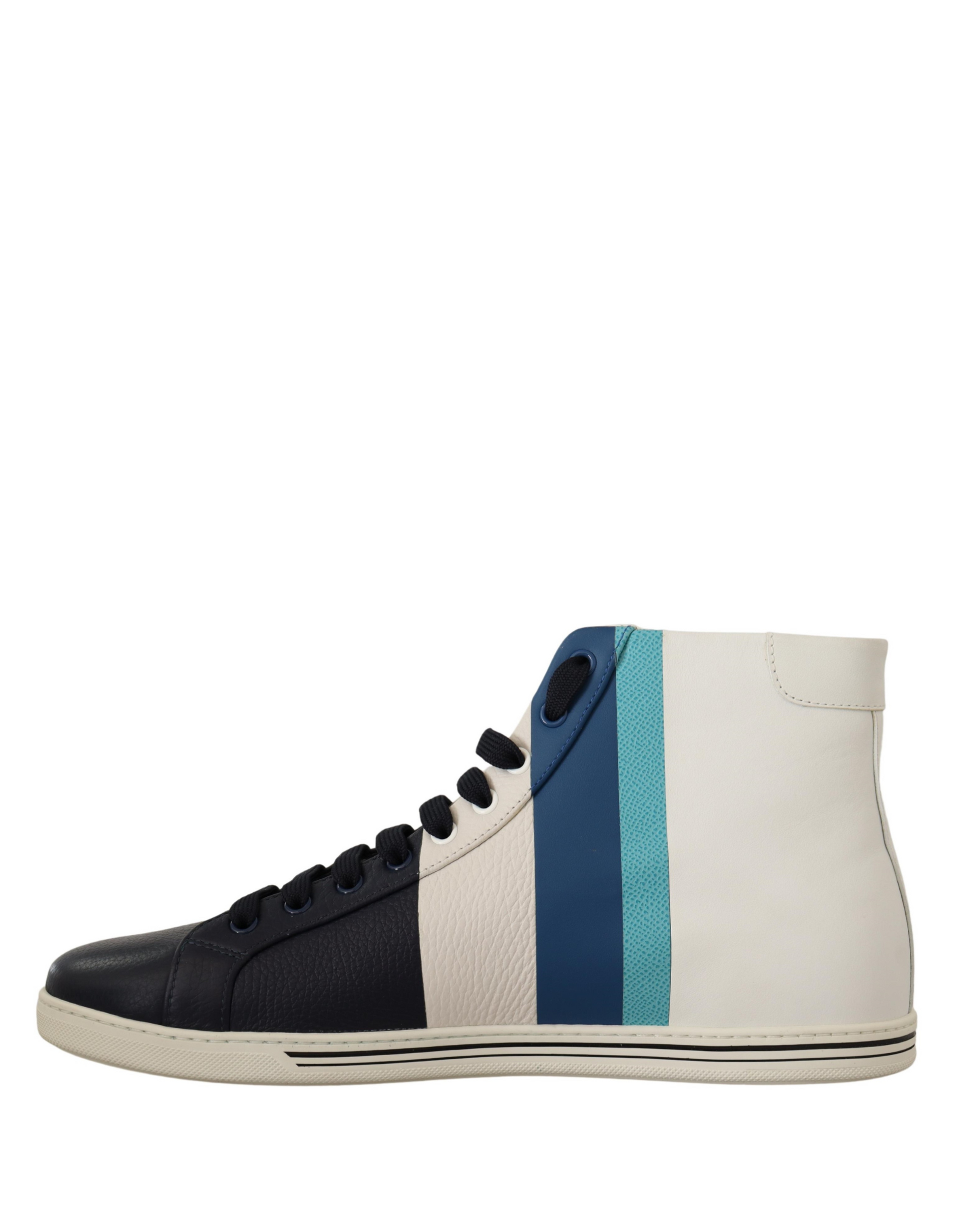 Dolce & Gabbana Multicolor Leather Mid Top Sneakers Shoes Curated Luxury Accessories by Orvyn