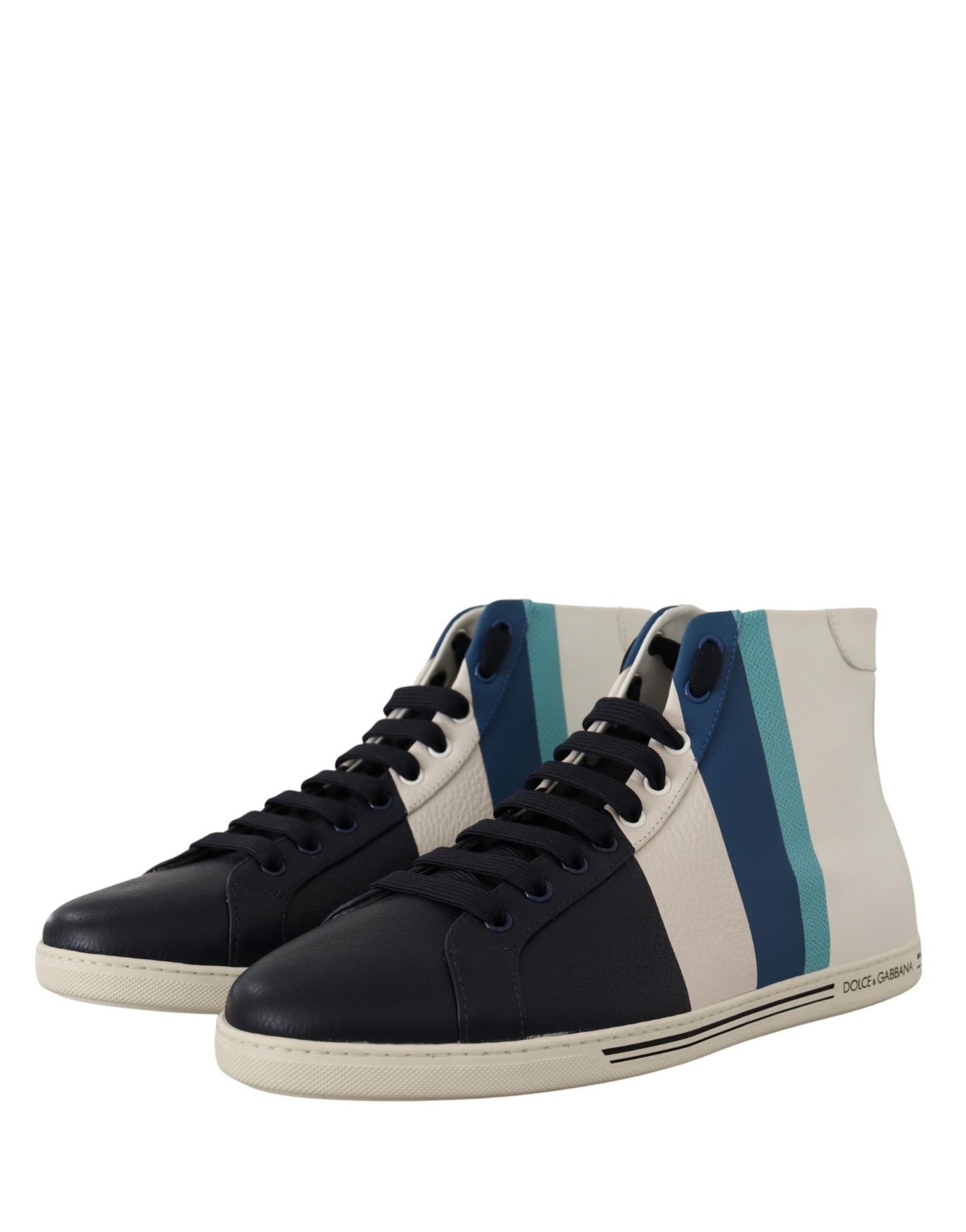 Dolce & Gabbana Multicolor Leather Mid Top Sneakers Shoes Curated Luxury Accessories by Orvyn