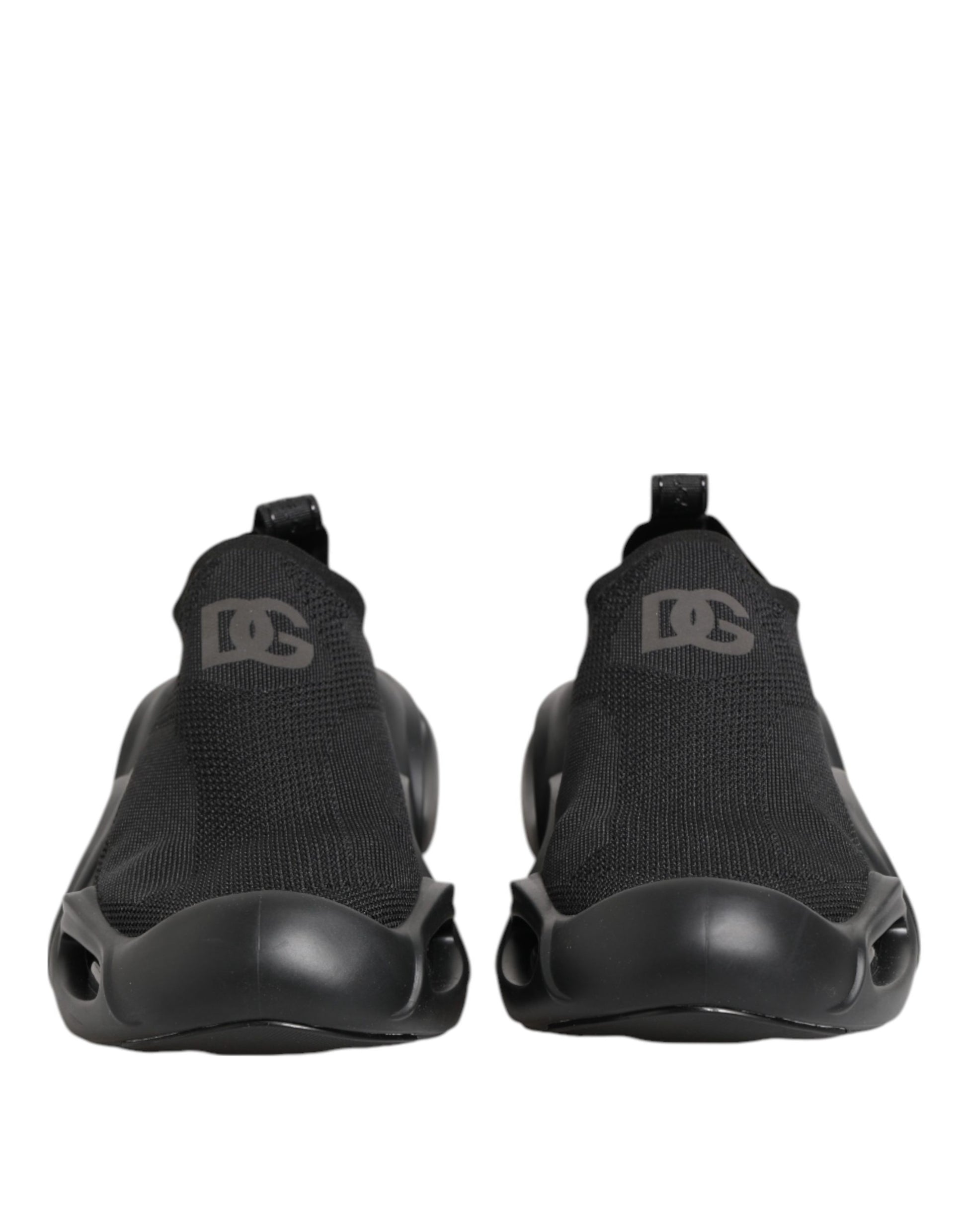Dolce & Gabbana Black Slip On Wave Low Top Sneakers Shoes Curated Luxury Accessories by Orvyn