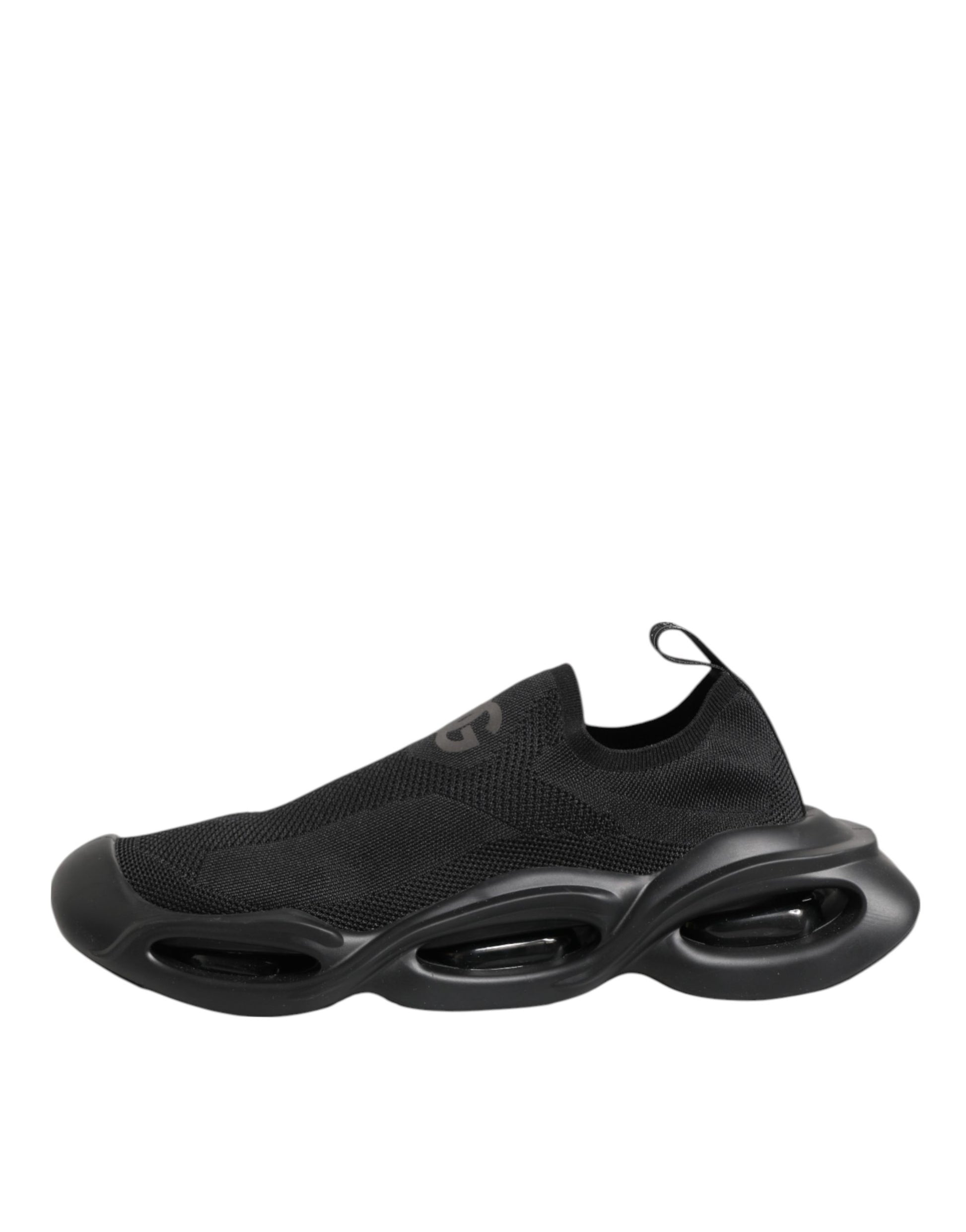 Dolce & Gabbana Black Slip On Wave Low Top Sneakers Shoes Curated Luxury Accessories by Orvyn