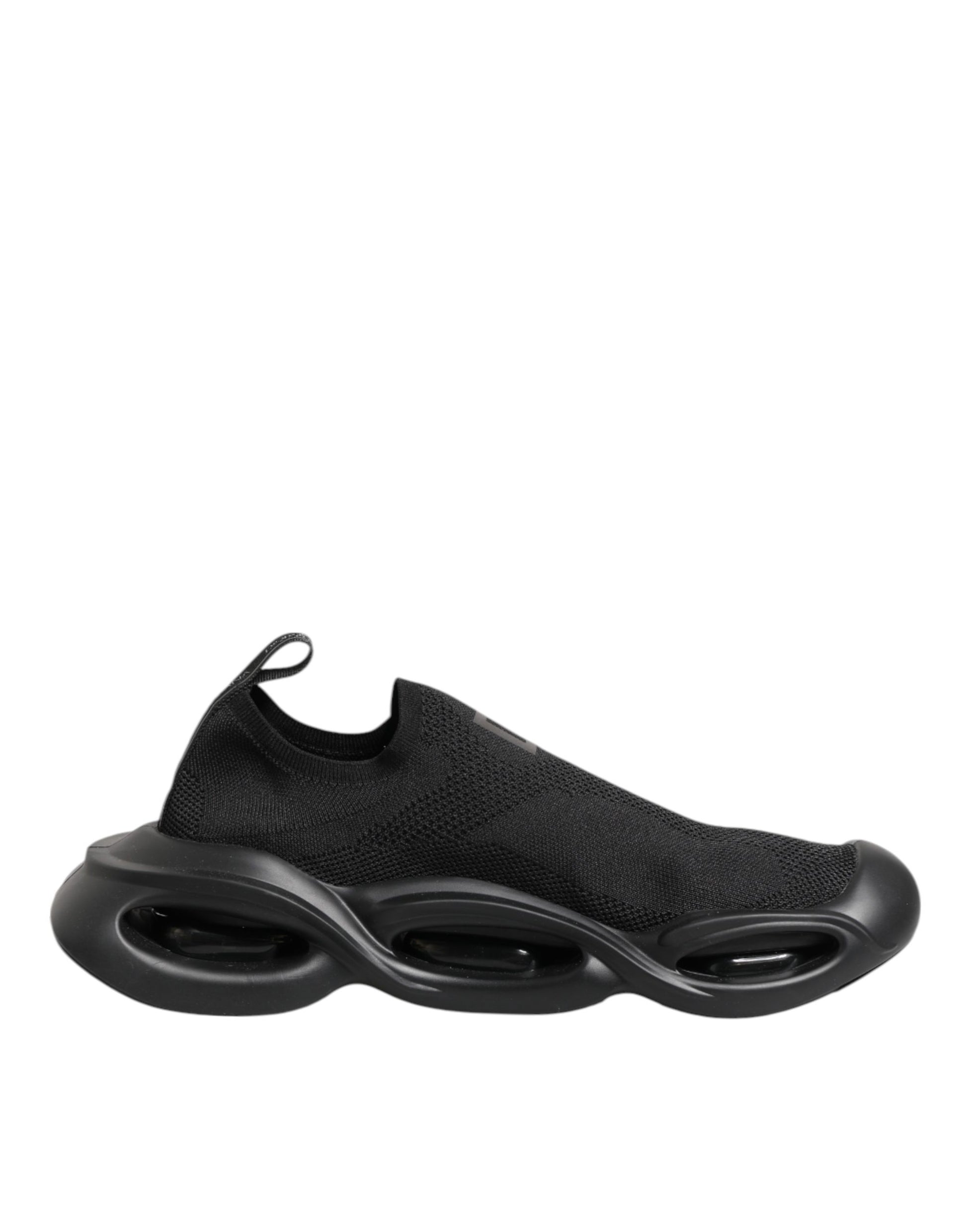 Dolce & Gabbana Black Slip On Wave Low Top Sneakers Shoes Curated Luxury Accessories by Orvyn