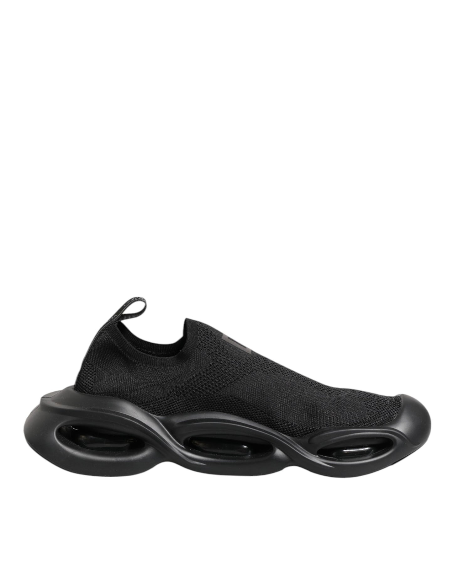 Dolce & Gabbana Black Slip On Wave Low Top Sneakers Shoes Curated Luxury Accessories by Orvyn
