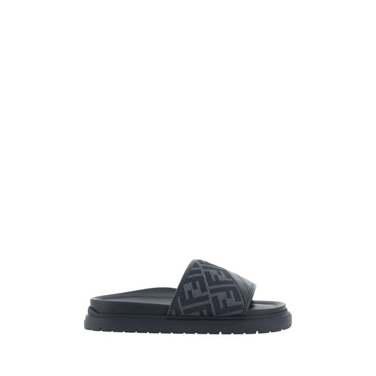 Fendi Gray Fabric Sandals Curated Luxury Accessories by Orvyn