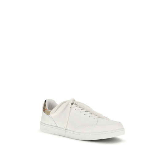 Burberry White Calf Leather Bos Taurus Low Top Sneakers Curated Luxury Accessories by Orvyn