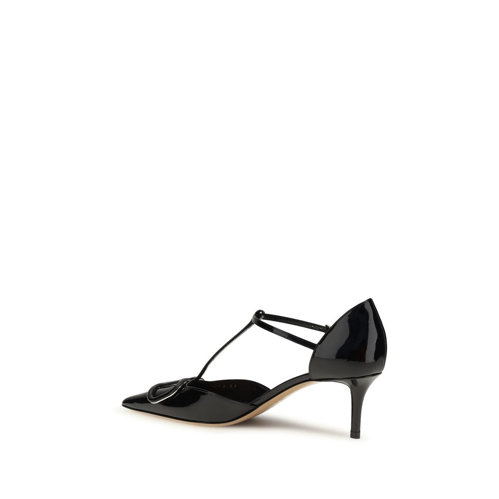 Valentino Garavani Black Calf Leather Bos Taurus High Heel Pumps Curated Luxury Accessories by Orvyn