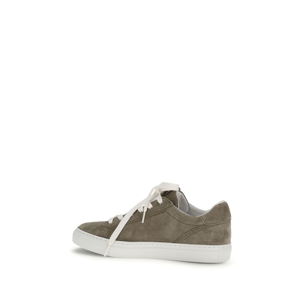 Brunello Cucinelli Gray 'Low Top' Sneakers Curated Luxury Accessories by Orvyn