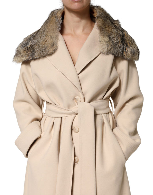 Dolce & Gabbana Brown Fur Shoulder Collar Neck Wrap Scarf Curated Luxury Accessories by Orvyn