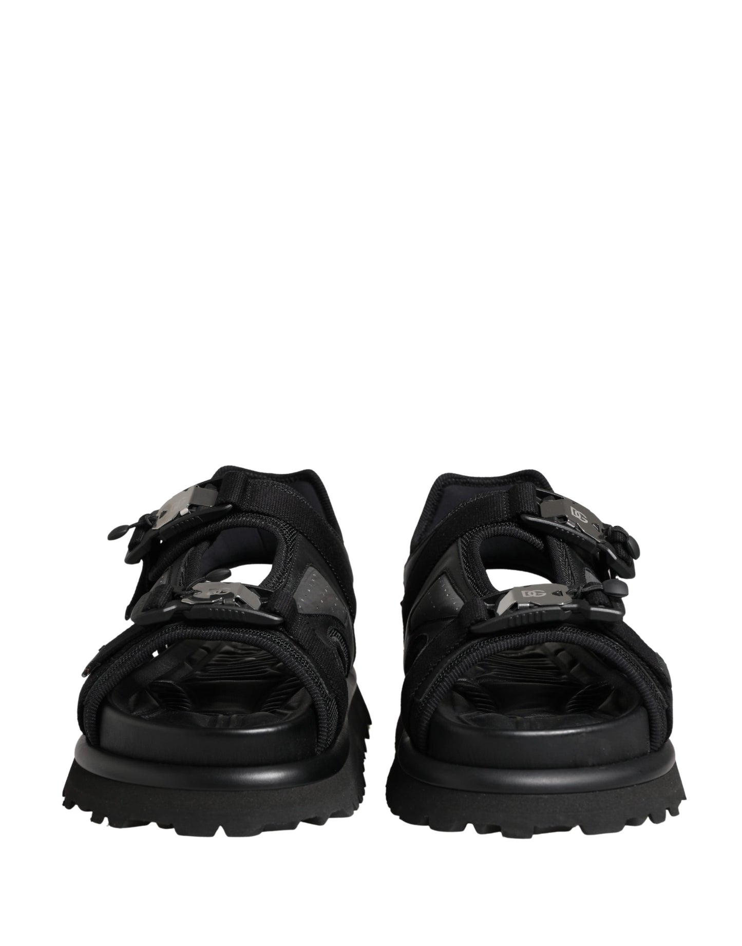 Dolce & Gabbana Black Logo Detailed Men Chunky Sandals Shoes Curated Luxury Accessories by Orvyn