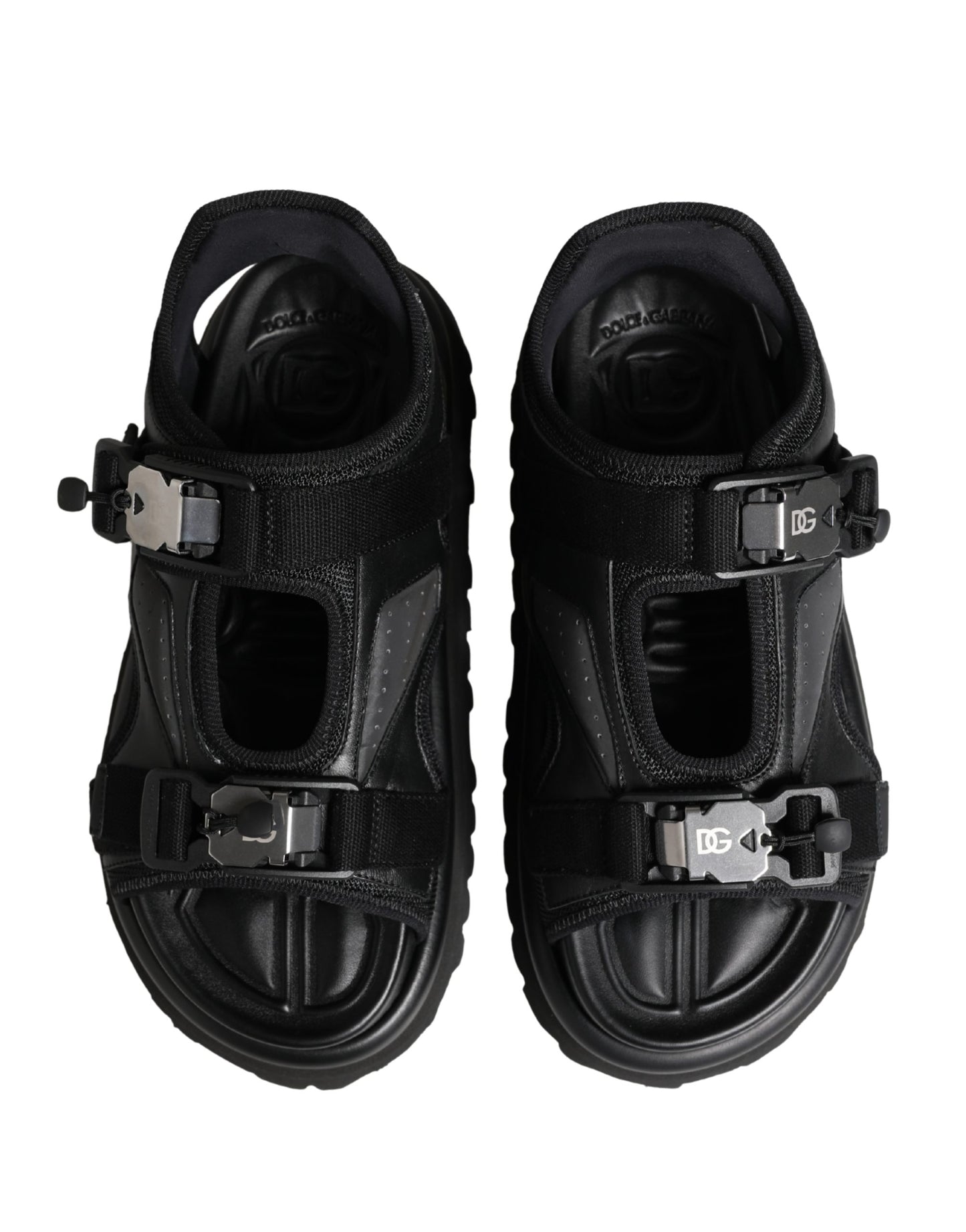 Dolce & Gabbana Black Logo Detailed Men Chunky Sandals Shoes Curated Luxury Accessories by Orvyn