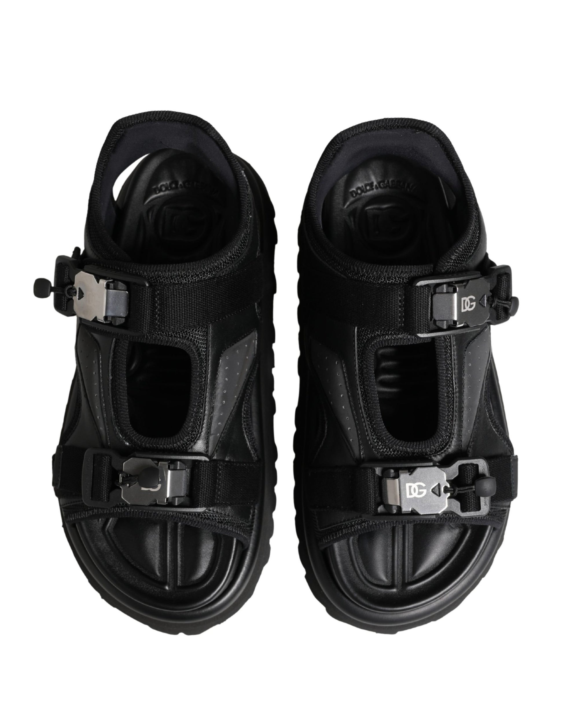 Dolce & Gabbana Black Logo Detailed Men Chunky Sandals Shoes Curated Luxury Accessories by Orvyn