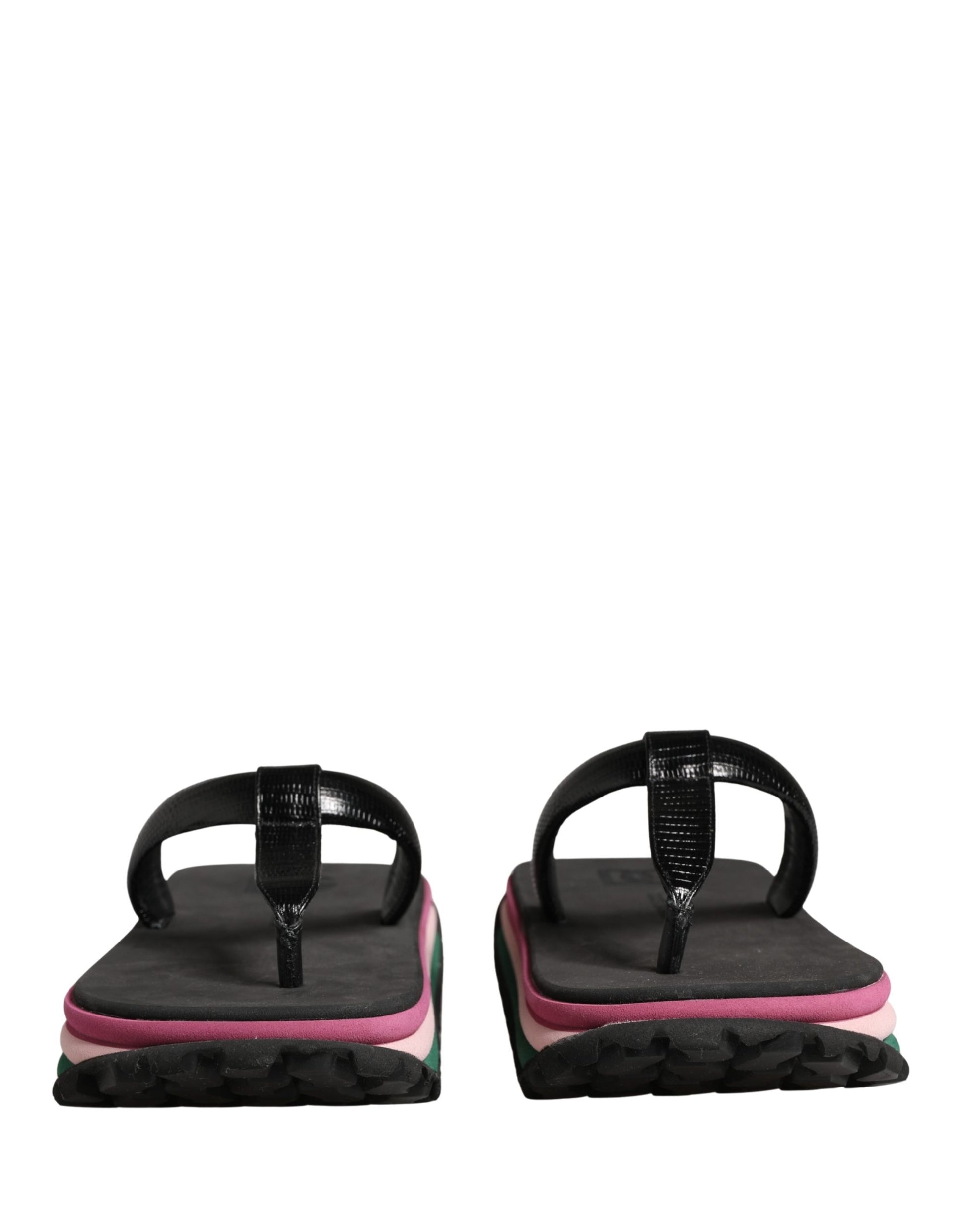 Dolce & Gabbana Multicolor Rubber Chunky Flip Flop Shoes Curated Luxury Accessories by Orvyn