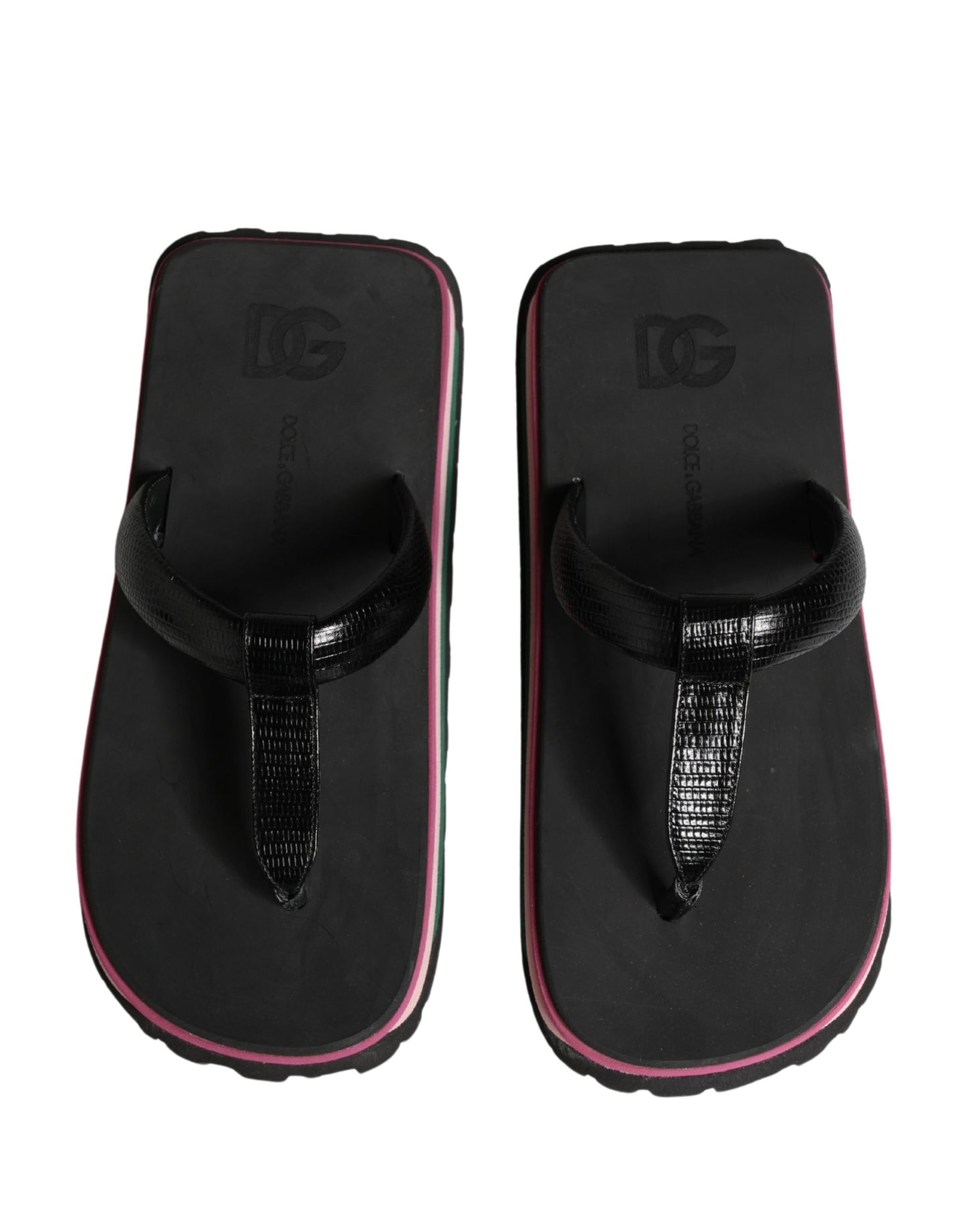 Dolce & Gabbana Multicolor Rubber Chunky Flip Flop Shoes Curated Luxury Accessories by Orvyn