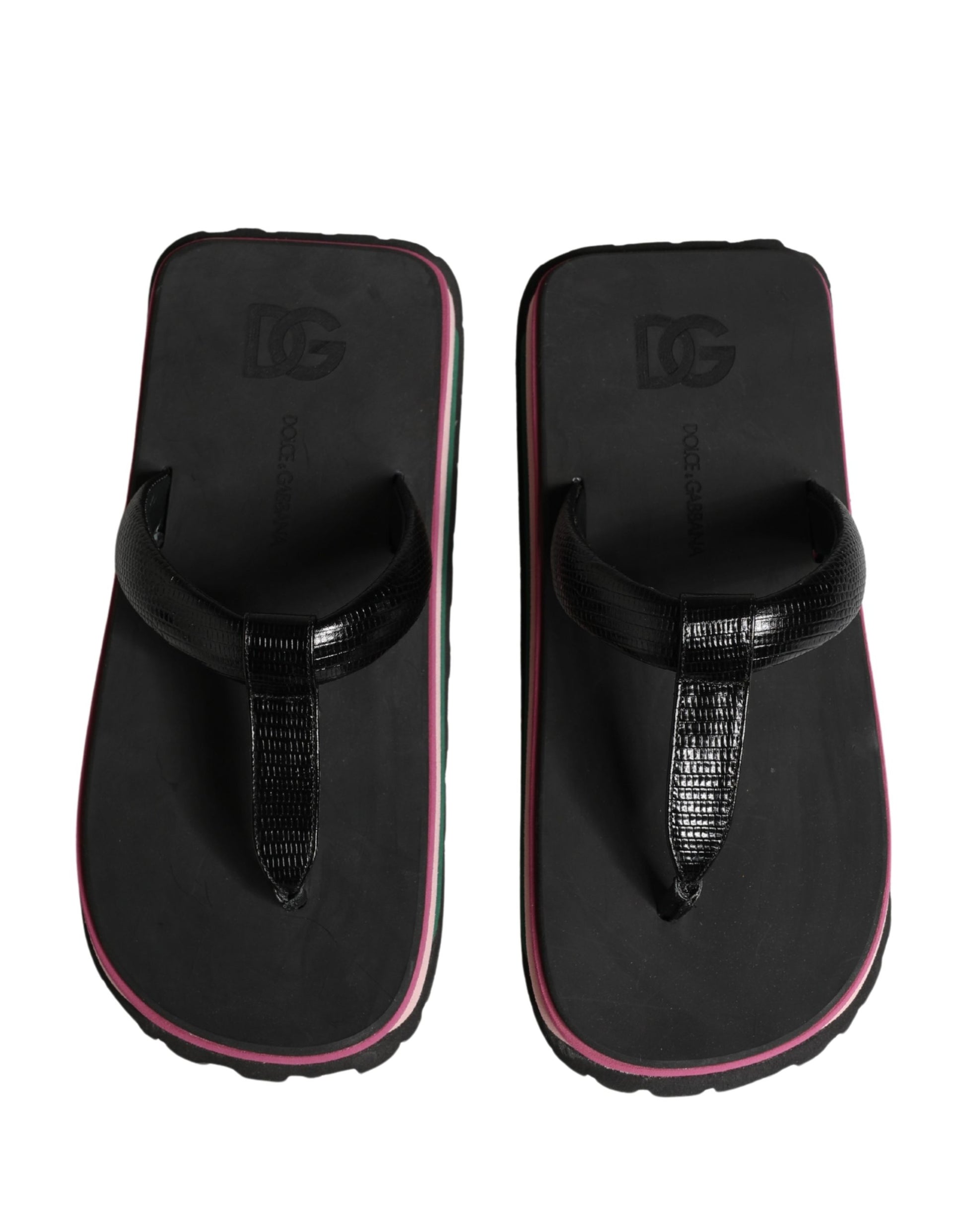 Dolce & Gabbana Multicolor Rubber Chunky Flip Flop Shoes Curated Luxury Accessories by Orvyn