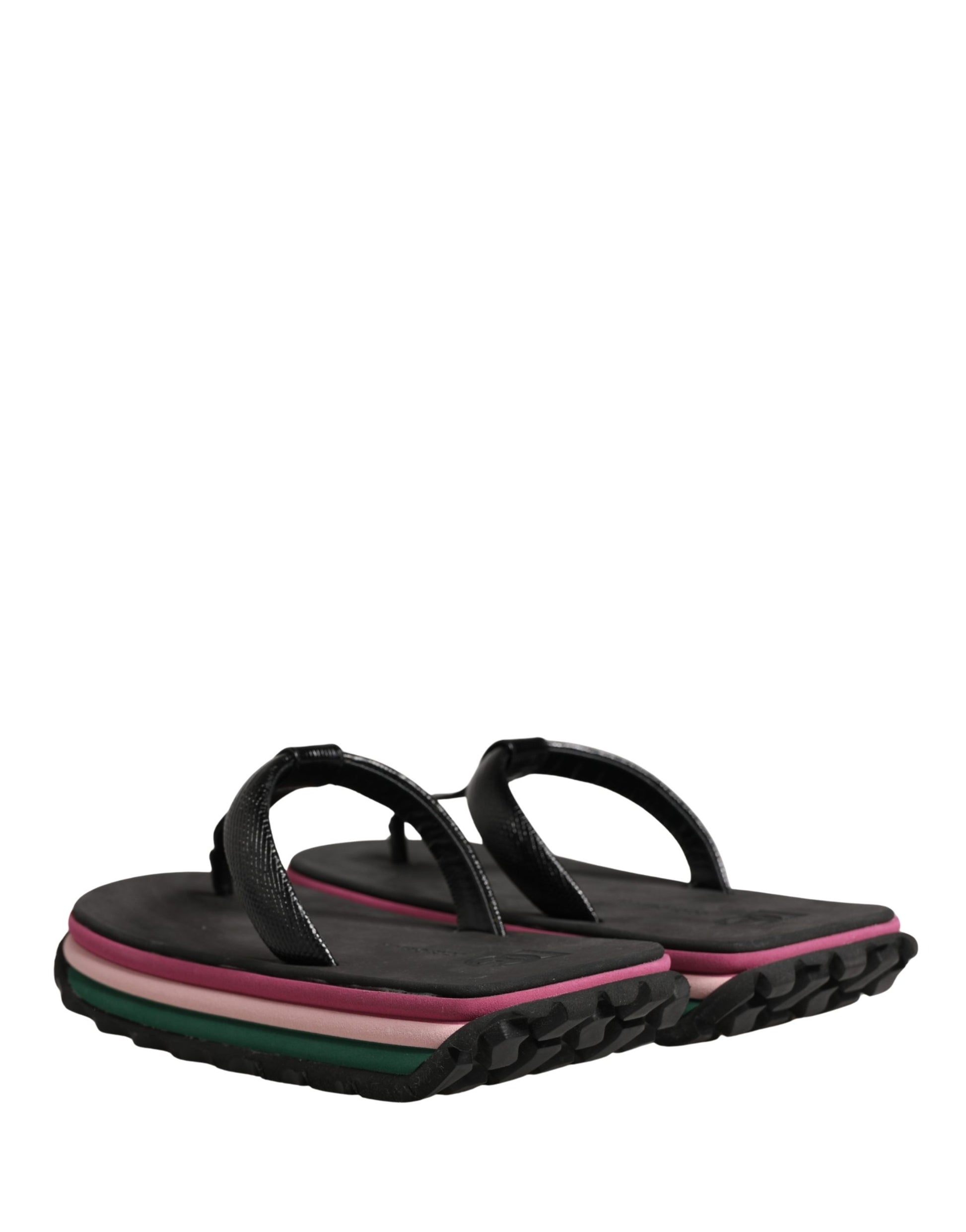 Dolce & Gabbana Multicolor Rubber Chunky Flip Flop Shoes Curated Luxury Accessories by Orvyn