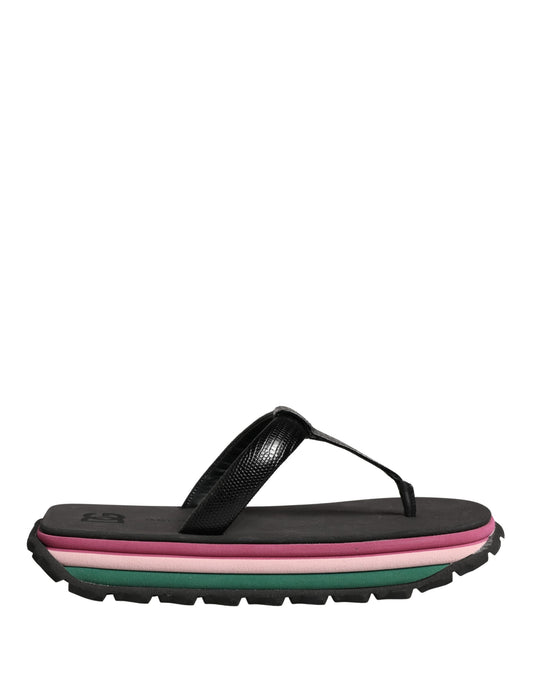 Dolce & Gabbana Multicolor Rubber Chunky Flip Flop Shoes Curated Luxury Accessories by Orvyn