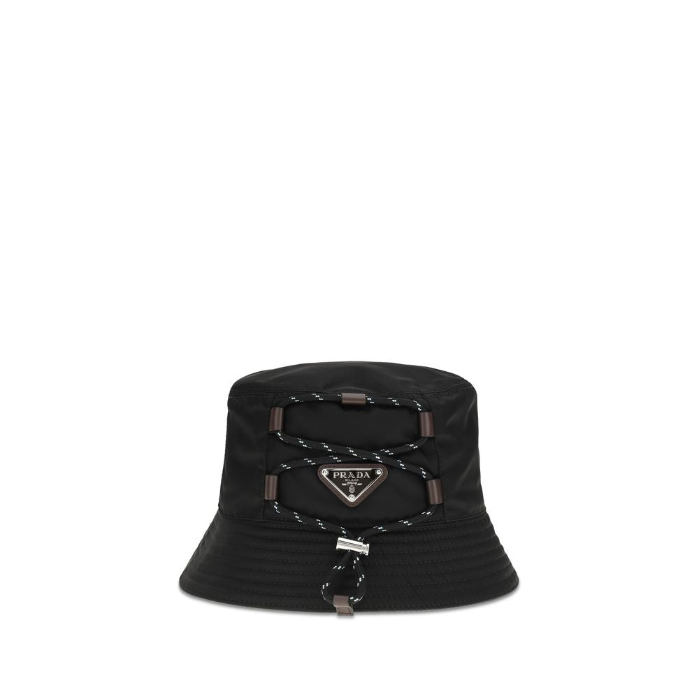 Prada Black Recycled Polyamide Bucket Hat Curated Luxury Accessories by Orvyn