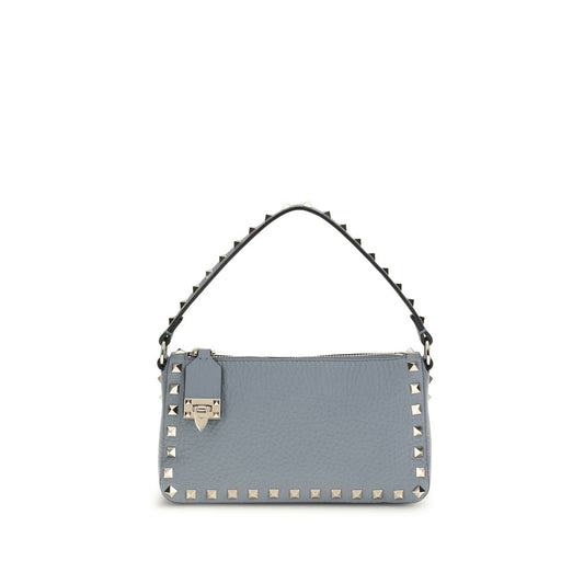 Valentino Garavani Blue Calf Leather Bos Taurus Shoulder Bag Curated Luxury Accessories by Orvyn