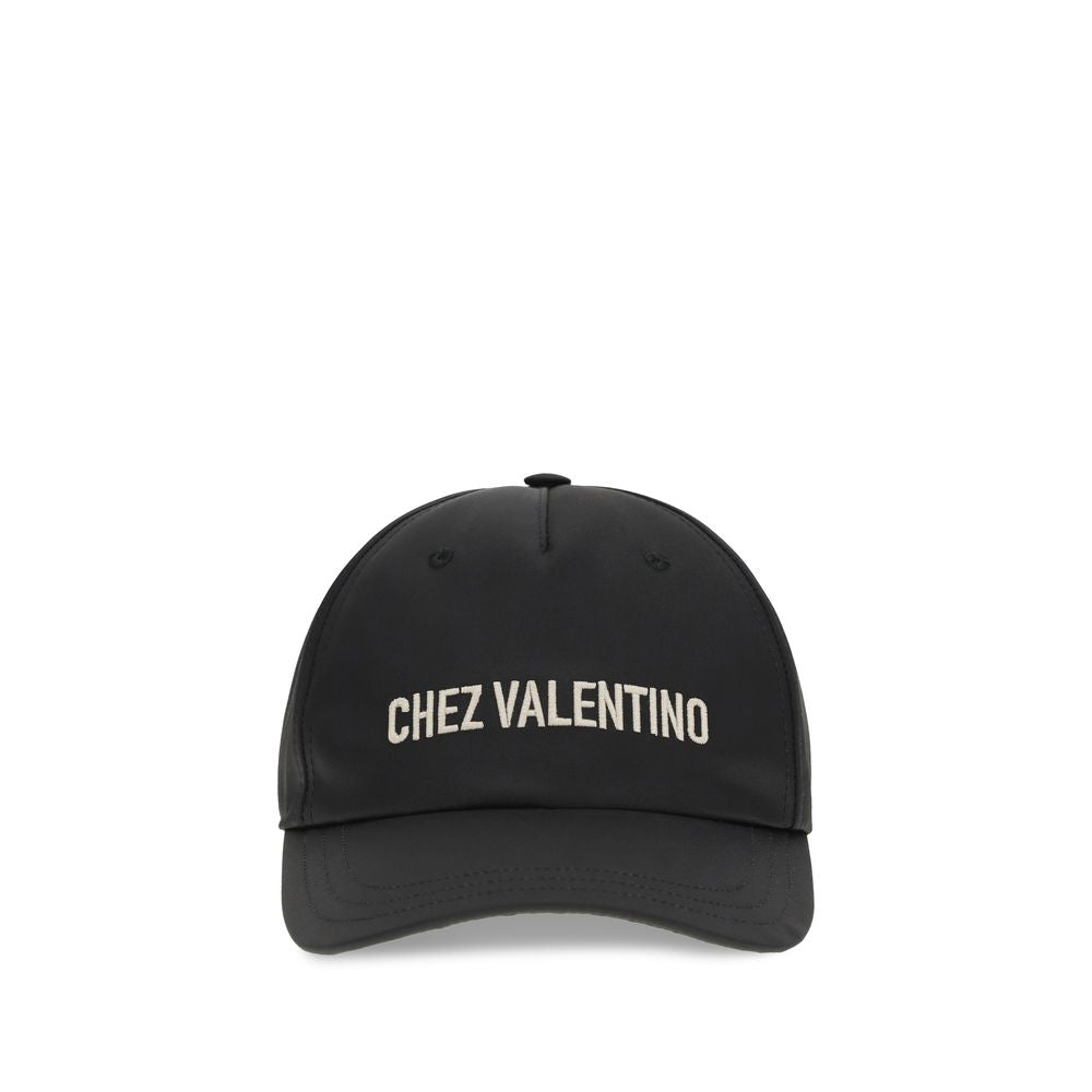 Valentino Garavani Black Cotton Cap (Baseball Hat) Curated Luxury Accessories by Orvyn