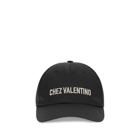 Valentino Garavani Black Cotton Cap (Baseball Hat) Curated Luxury Accessories by Orvyn