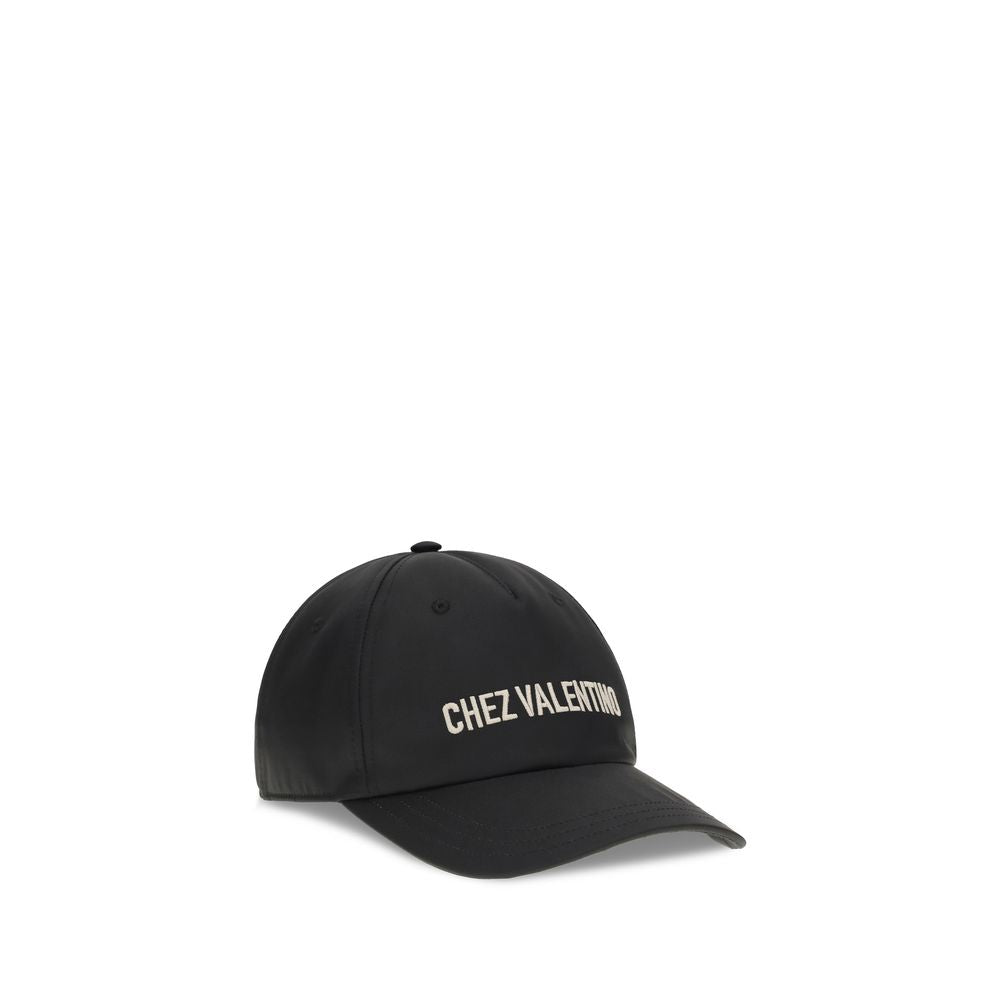 Valentino Garavani Black Cotton Cap (Baseball Hat) Curated Luxury Accessories by Orvyn