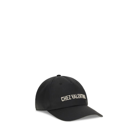 Valentino Garavani Black Cotton Cap (Baseball Hat) Curated Luxury Accessories by Orvyn