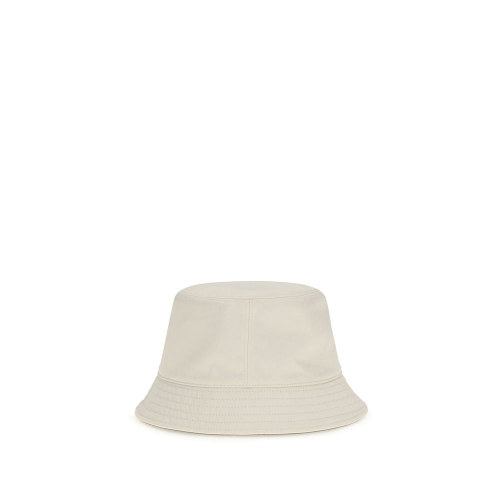 Moncler White Polyester Bucket Hat Curated Luxury Accessories by Orvyn