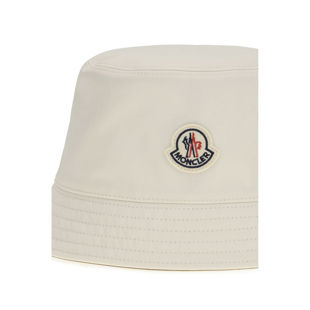 Moncler White Polyester Bucket Hat Curated Luxury Accessories by Orvyn