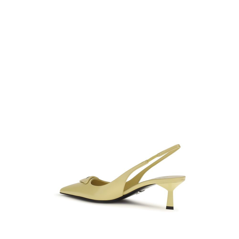 Prada Bicolor Calf Leather Bos Taurus High Heel Pumps Curated Luxury Accessories by Orvyn