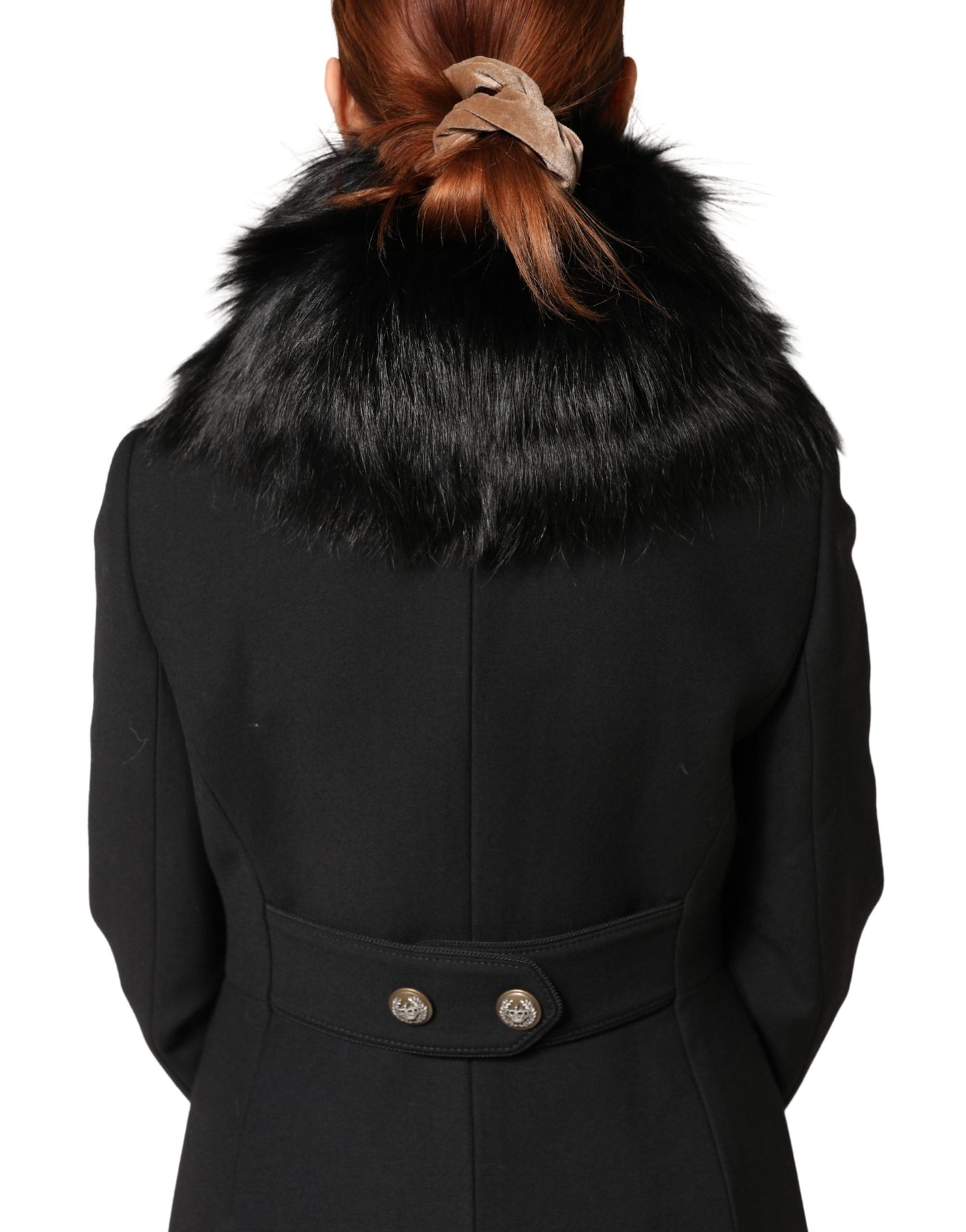 Dolce & Gabbana Black Fur Shoulder Collar Wrap Shawl Scarf Curated Luxury Accessories by Orvyn