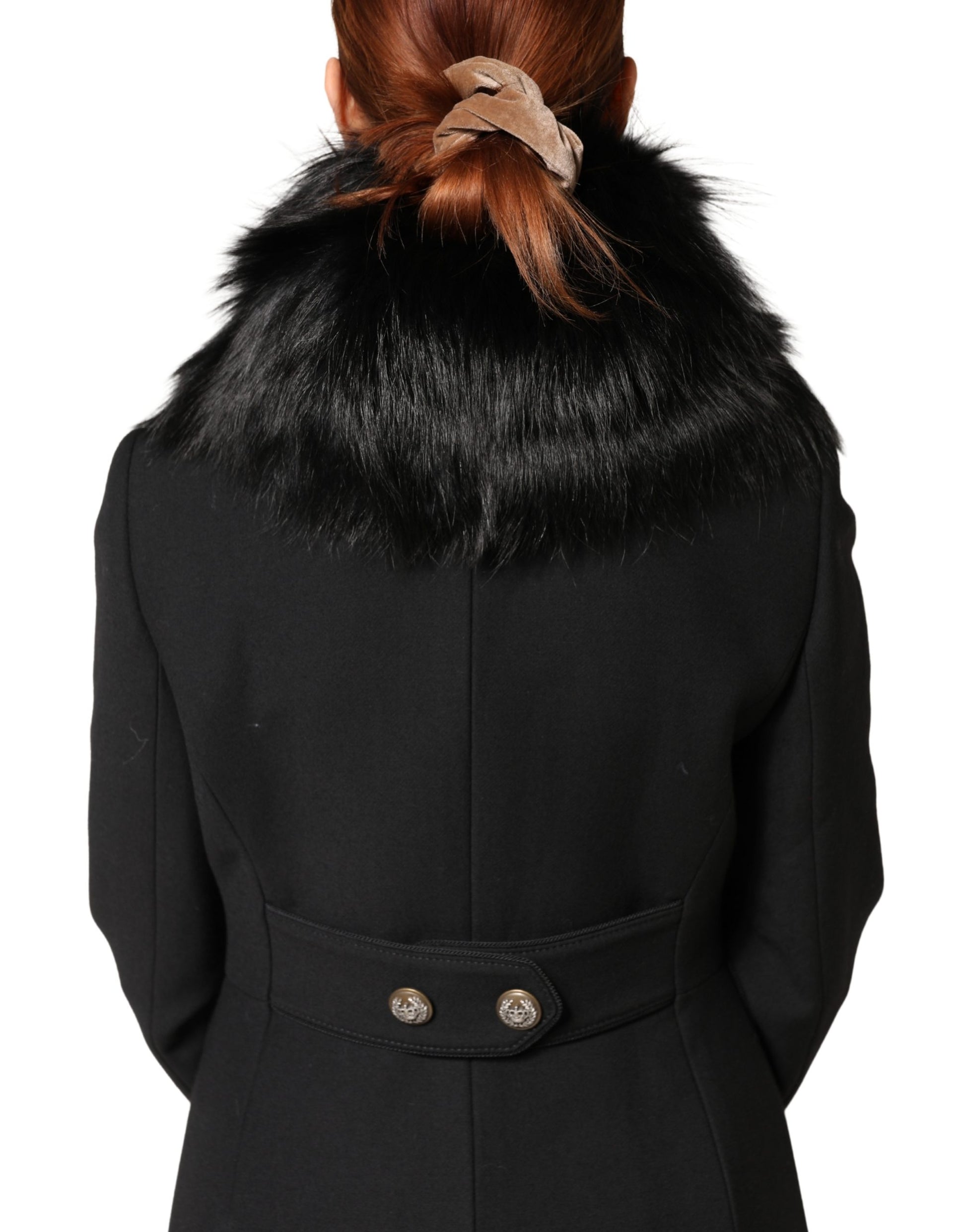 Dolce & Gabbana Black Fur Shoulder Collar Wrap Shawl Scarf Curated Luxury Accessories by Orvyn