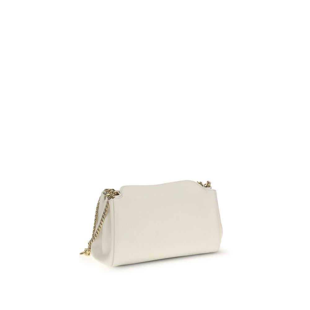Prada White Calf Leather Bos Taurus Shoulder Bag Curated Luxury Accessories by Orvyn