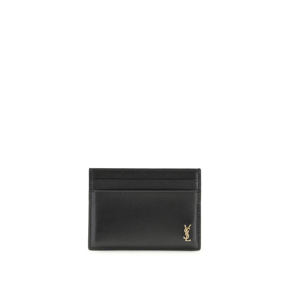 Saint Laurent Black Calf Leather Bos Taurus Wallet Curated Luxury Accessories by Orvyn