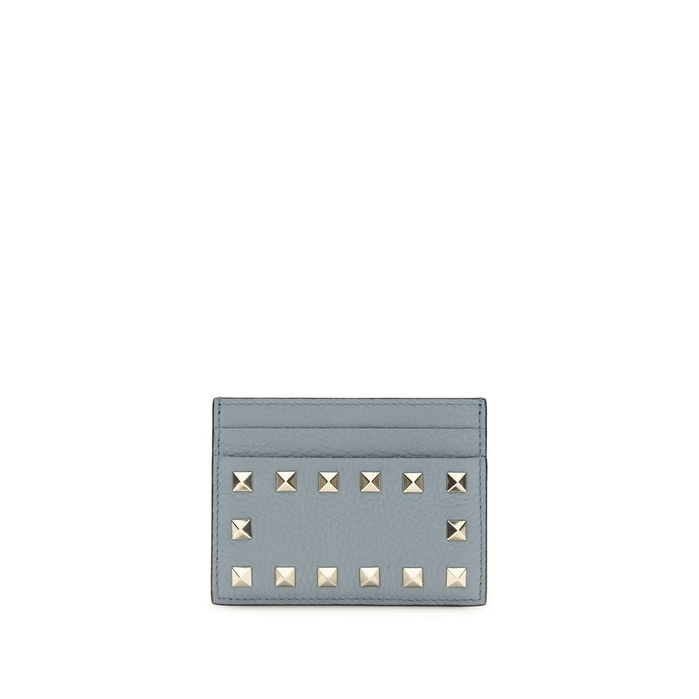 Valentino Garavani Blue Calf Leather Bos Taurus Wallet Curated Luxury Accessories by Orvyn