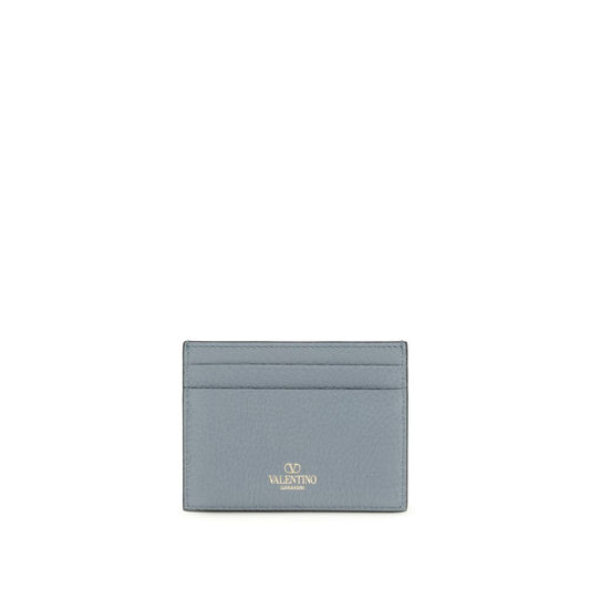 Valentino Garavani Blue Calf Leather Bos Taurus Wallet Curated Luxury Accessories by Orvyn