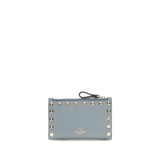 Valentino Garavani Blue Calf Leather Bos Taurus Wallet Curated Luxury Accessories by Orvyn