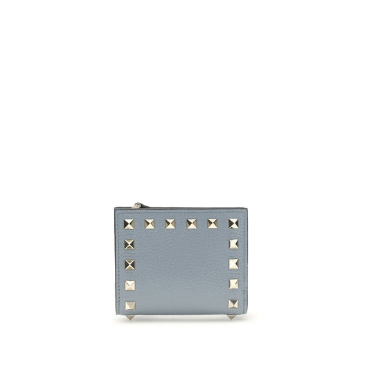 Valentino Garavani Blue Calf Leather Bos Taurus Wallet Curated Luxury Accessories by Orvyn