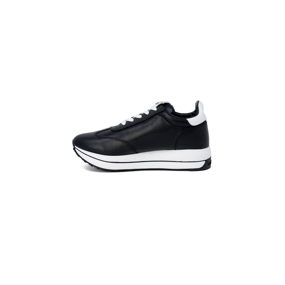 Love Moschino Black Leather Low Top Sneakers Curated Luxury Accessories by Orvyn